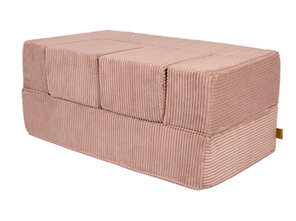 MeowBaby® Soft Velvet Cube Sofa - Powder Pink