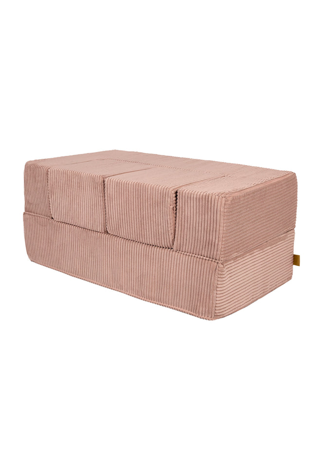 MeowBaby® Zachte Fluwelen Kubus Sofa - Poederroze-mercibeaucoupp.eu