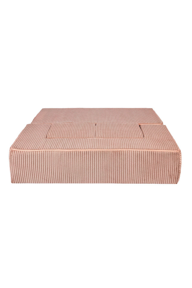 MeowBaby® Zachte Fluwelen Kubus Sofa - Poederroze-mercibeaucoupp.eu
