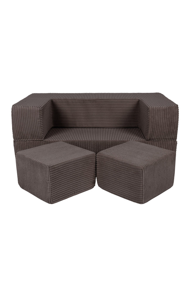 MeowBaby® zacht fluwelen kubus sofa - bruin-mercibeaucoupp.eu