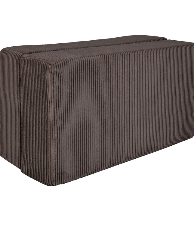 MeowBaby® Soft Velvet Cube Sofa - Brown