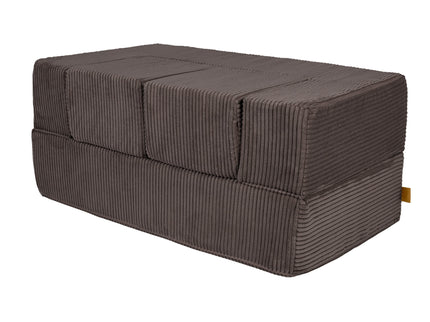 MeowBaby® Soft Velvet Cube Sofa - Brown