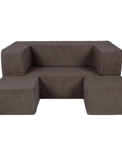 MeowBaby® zacht fluwelen kubus sofa - bruin-mercibeaucoupp.eu