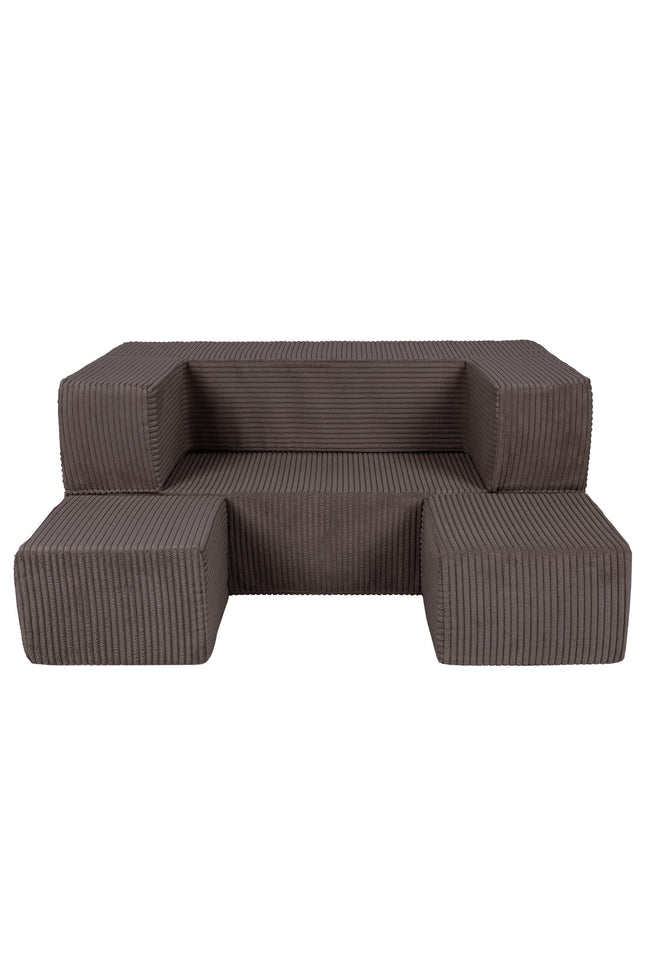 MeowBaby® zacht fluwelen kubus sofa - bruin-mercibeaucoupp.eu