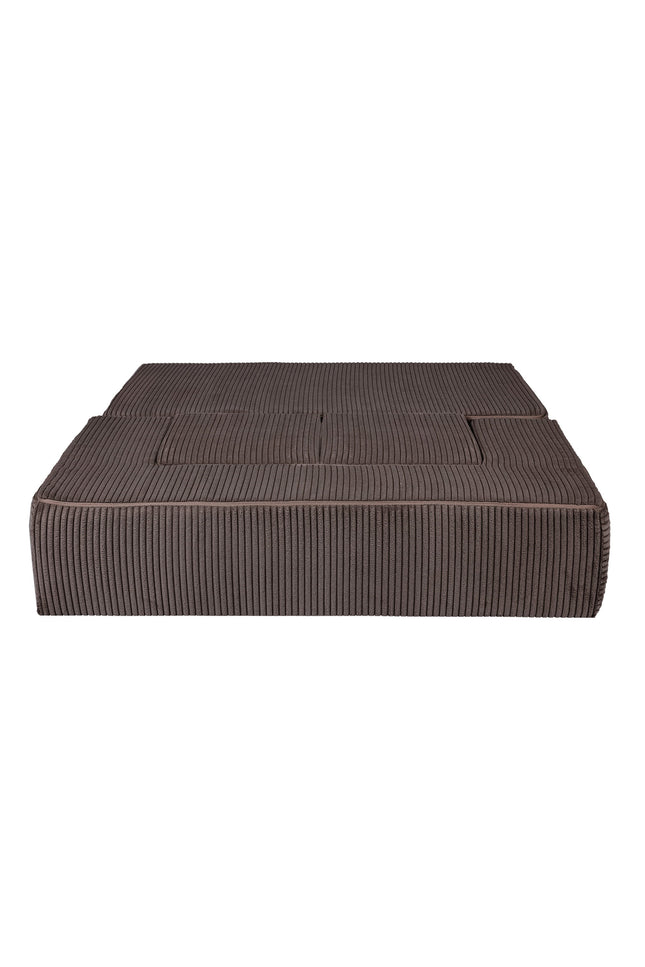 MeowBaby® zacht fluwelen kubus sofa - bruin-mercibeaucoupp.eu