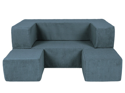 MeowBaby® Soft Velvet Cube Sofa - Turquoise
