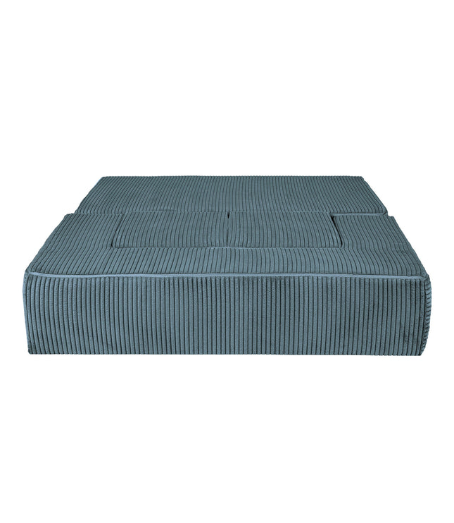 MeowBaby® Soft Velvet Cube Sofa - Turquoise