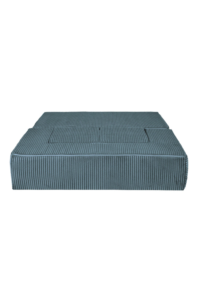 MeowBaby® zachte fluwelen kubus sofa - Turquoise-mercibeaucoupp.eu