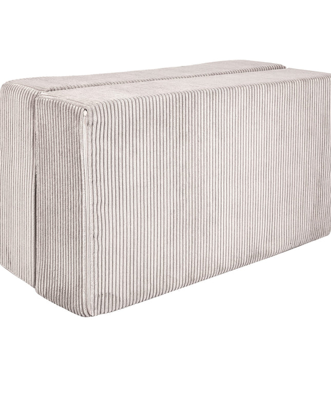 MeowBaby® Soft Velvet Cube Sofa - Ecru