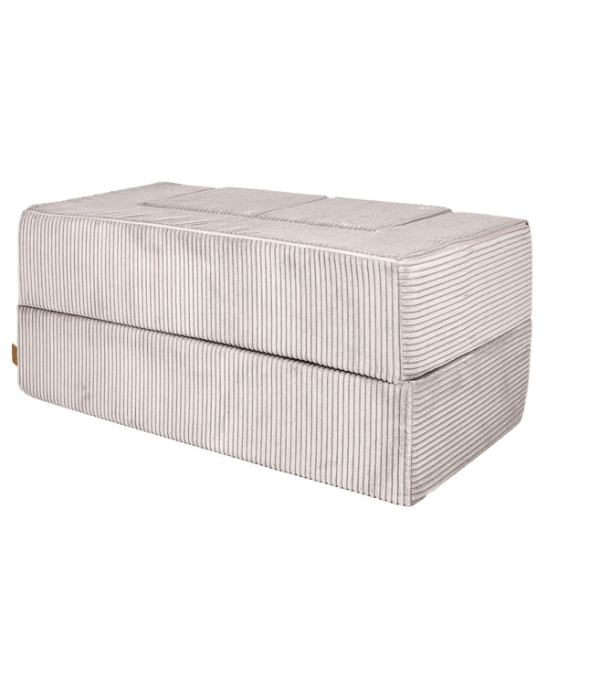 MeowBaby® Soft Velvet Cube Sofa - Ecru