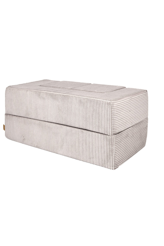 MeowBaby® zachte fluwelen kubus sofa - ecru-mercibeaucoupp.eu
