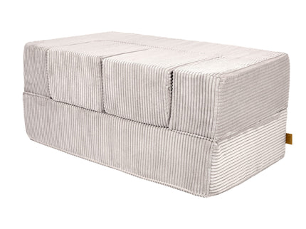 MeowBaby® Soft Velvet Cube Sofa - Ecru