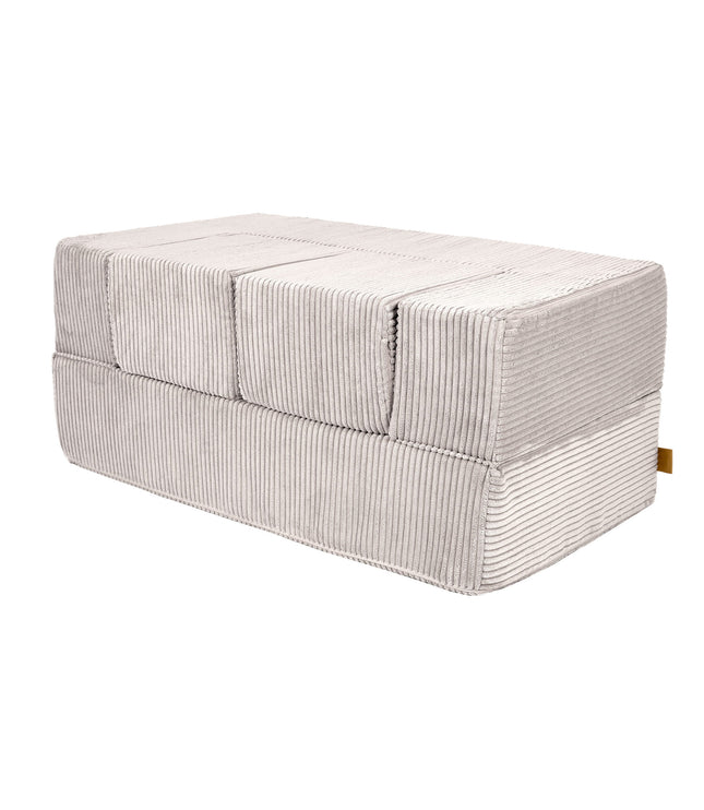 MeowBaby® Soft Velvet Cube Sofa - Ecru