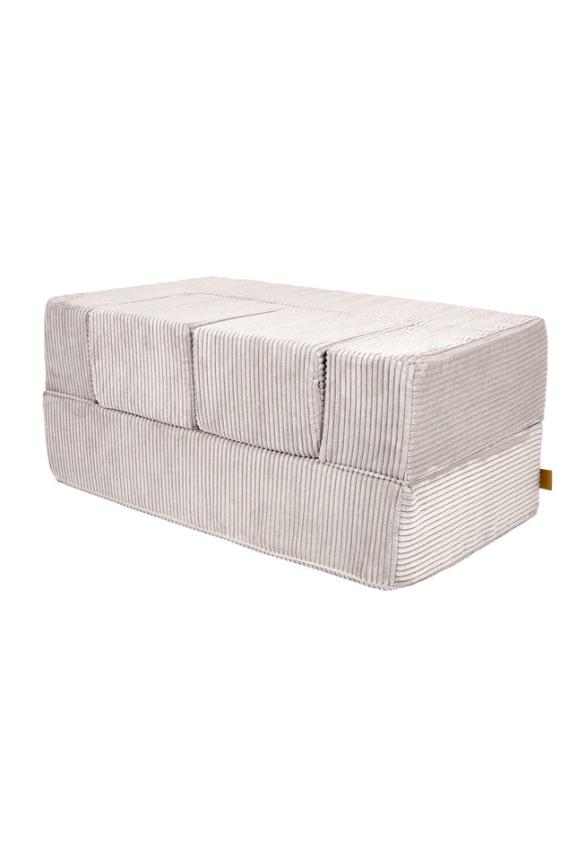 MeowBaby® zachte fluwelen kubus sofa - ecru-mercibeaucoupp.eu