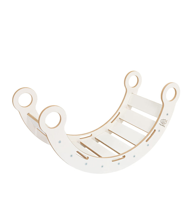 White Wooden Dream Rocker with Pillow and Slide - Large