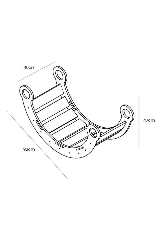 Witte houten droomwip met kussen en glijbaan - Medium-mercibeaucoupp.eu