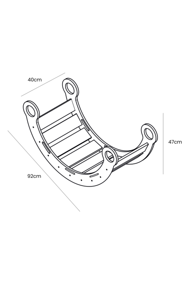Witte houten droomwip met kussen, glijbaan en ladder - Medium-mercibeaucoupp.eu