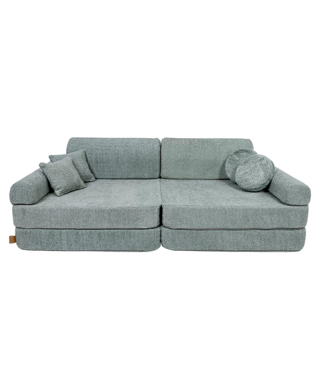 Large Modular Sofa for Kids - Premium Boucle, Fresh Mint