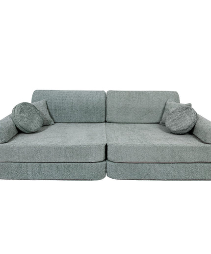 Grote modulaire sofa voor kinderen - premium boucle, frisse munt-mercibeaucoupp.eu