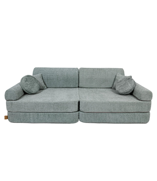 Large Modular Sofa for Kids - Premium Boucle, Fresh Mint
