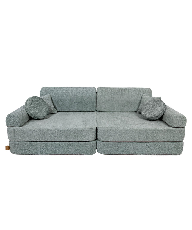 Grote modulaire sofa voor kinderen - premium boucle, frisse munt-mercibeaucoupp.eu