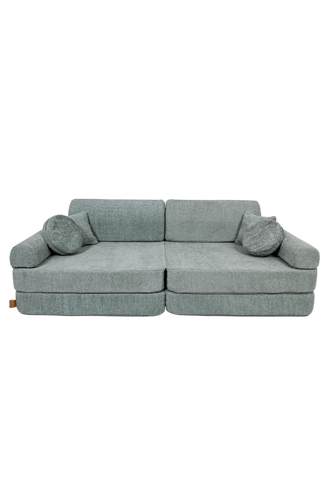 Grote modulaire sofa voor kinderen - premium boucle, frisse munt-mercibeaucoupp.eu