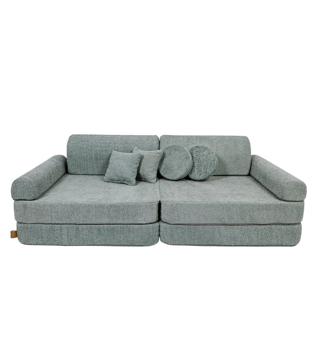 Large Modular Sofa for Kids - Premium Boucle, Fresh Mint