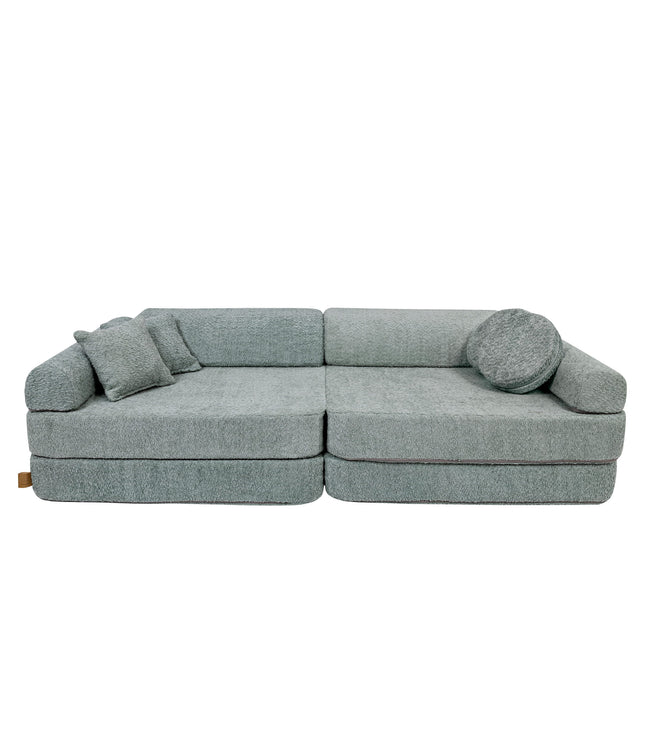 Large Modular Sofa for Kids - Premium Boucle, Fresh Mint