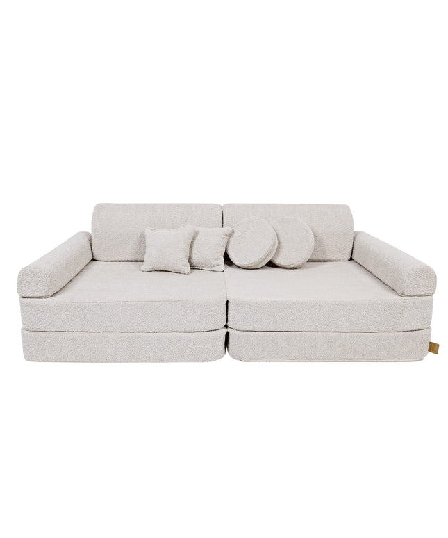 Grote Modulaire Sofa voor Kinderen - Premium Boucle, Champagne Ecru-mercibeaucoupp.eu