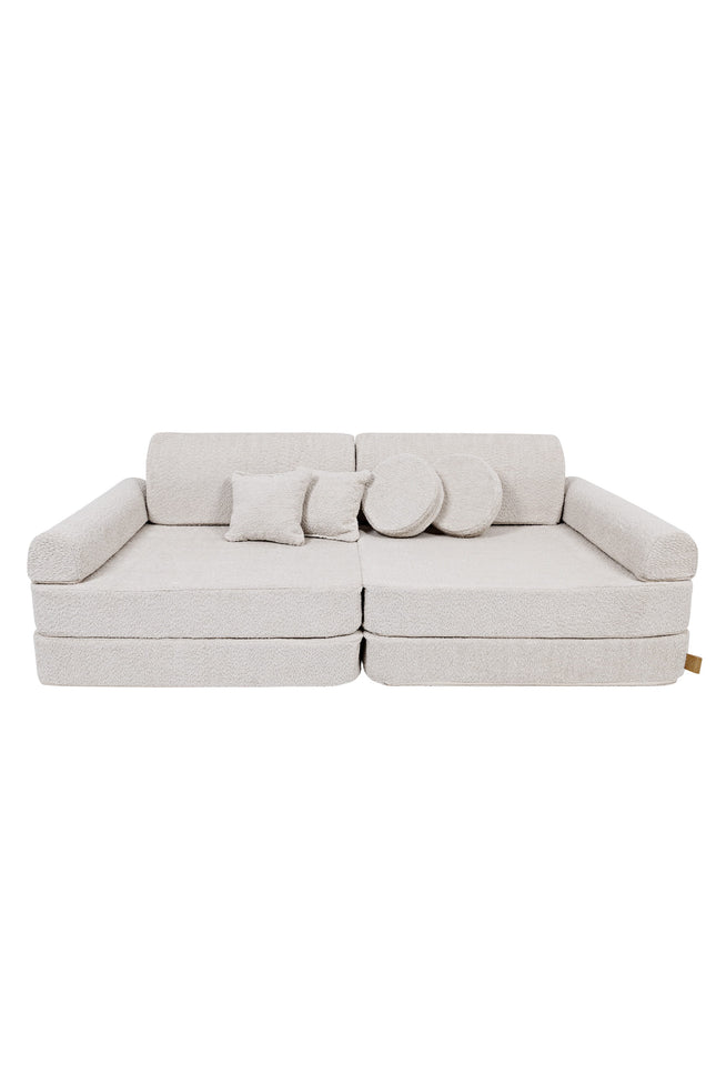 Grote Modulaire Sofa voor Kinderen - Premium Boucle, Champagne Ecru-mercibeaucoupp.eu
