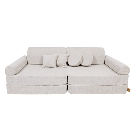 Grote Modulaire Sofa voor Kinderen - Premium Boucle, Champagne Ecru-mercibeaucoupp.eu
