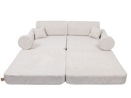 Large Modular Sofa for Kids - Premium Boucle, Champagne Ecru