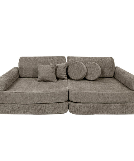 Grote Modulaire Sofa voor Kinderen - Premium Boucle, Tan Beige-mercibeaucoupp.eu