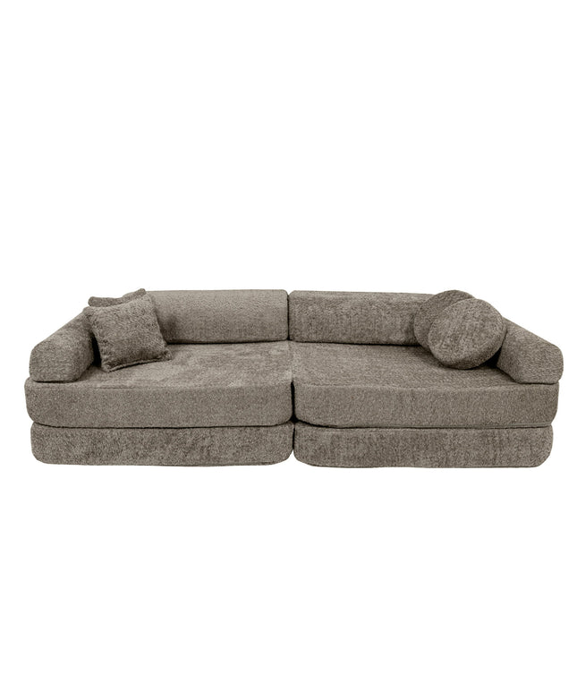 Grote Modulaire Sofa voor Kinderen - Premium Boucle, Tan Beige-mercibeaucoupp.eu