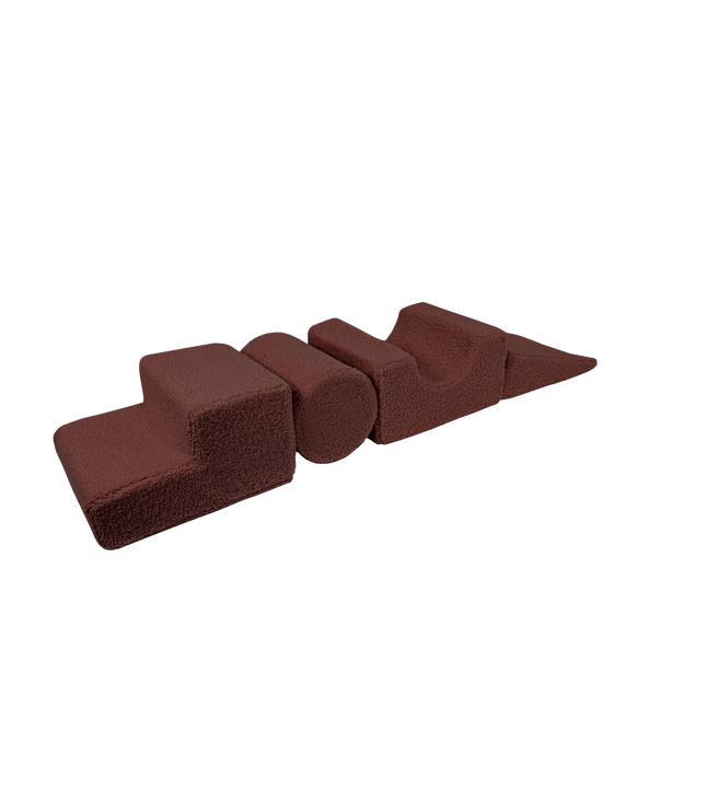 MeowBaby® Bearly Shape Set with 4 Elements - Brown