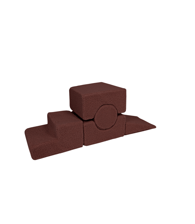 MeowBaby® Bearly Shape Set with 5 Elements - Brown