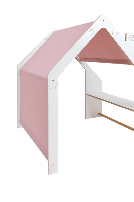 MeowBaby® Wit Houten Huis voor Kinderen - Roze Dak-mercibeaucoupp.eu