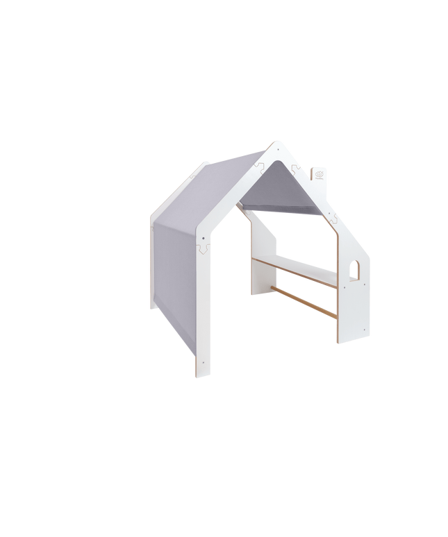 MeowBaby® Wit Houten Huisje voor Kinderen - Blauw Dak-mercibeaucoupp.eu