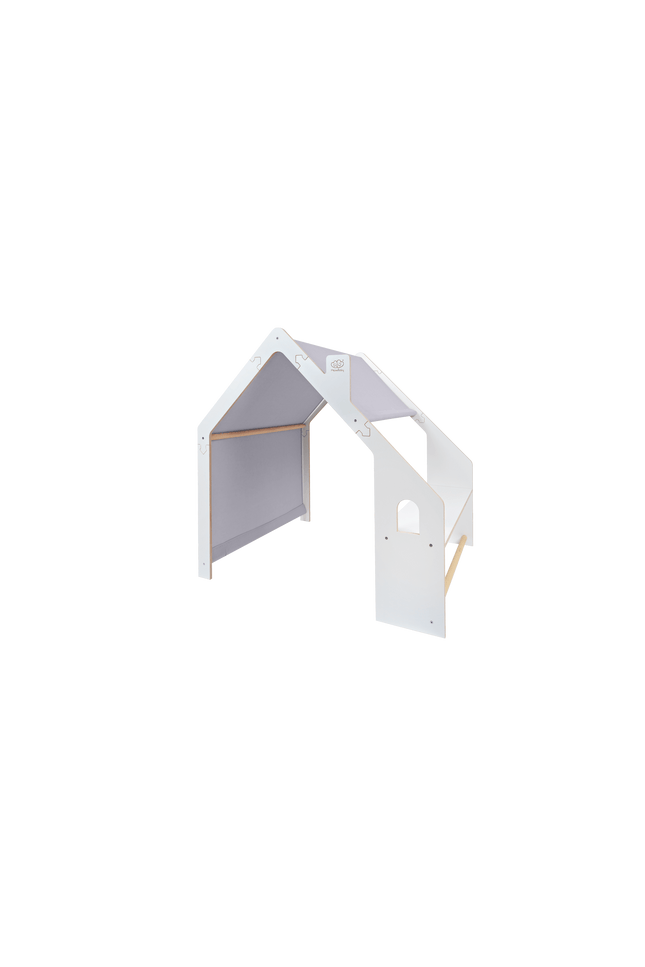 MeowBaby® Wit Houten Huisje voor Kinderen - Blauw Dak-mercibeaucoupp.eu