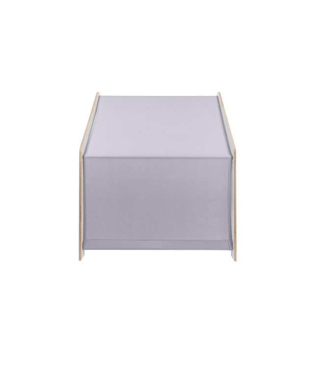 MeowBaby® White Wooden House for Kids - Blue Roof