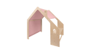 MeowBaby® Natuurlijk Houten Huis voor Kinderen - Roze Dak-mercibeaucoupp.eu