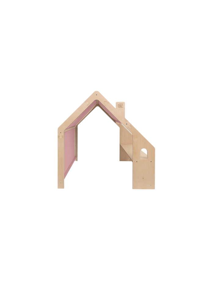 MeowBaby® Natuurlijk Houten Huis voor Kinderen - Roze Dak-mercibeaucoupp.eu