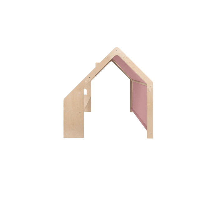 MeowBaby® Natuurlijk Houten Huis voor Kinderen - Roze Dak-mercibeaucoupp.eu