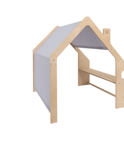 MeowBaby® Natuurlijk Houten Huis voor Kinderen - Blauw Dak-mercibeaucoupp.eu