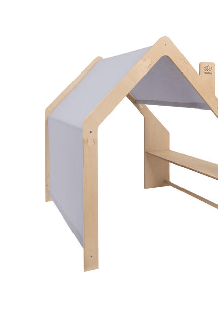 MeowBaby® Natuurlijk Houten Huis voor Kinderen - Blauw Dak-mercibeaucoupp.eu