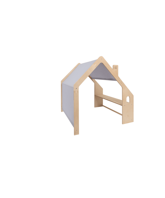 MeowBaby® Natuurlijk Houten Huis voor Kinderen - Blauw Dak-mercibeaucoupp.eu