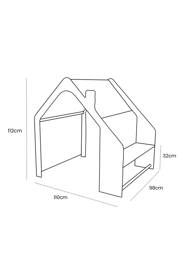 MeowBaby® Natuurlijk Houten Huis voor Kinderen - Roze Dak-mercibeaucoupp.eu