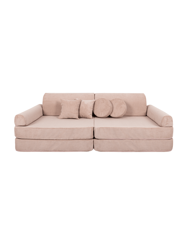 Grote modulaire sofa voor kinderen - Slimcord Corduroy Roze-mercibeaucoupp.eu