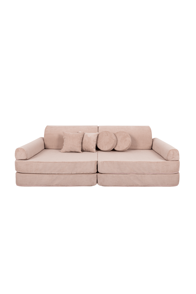 Grote modulaire sofa voor kinderen - Slimcord Corduroy Roze-mercibeaucoupp.eu