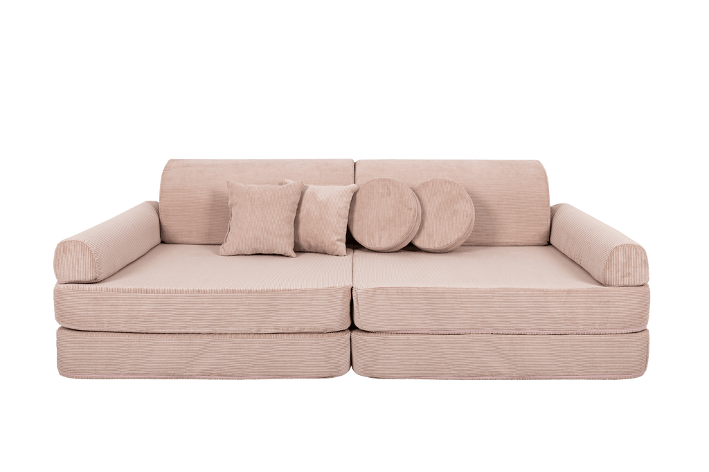 Grote modulaire sofa voor kinderen - Slimcord Corduroy Roze-mercibeaucoupp.eu